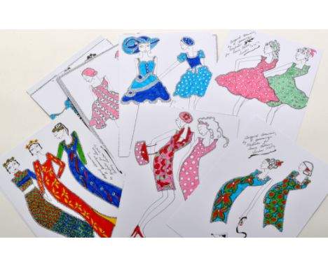 Rosalind Jennings
ORIGINAL FASHION DRAWINGS
signed and inscribed
felt-tip pen
29.5 x 21cms; 11 1/2 x 8 1/4in. (unframed 30 ap