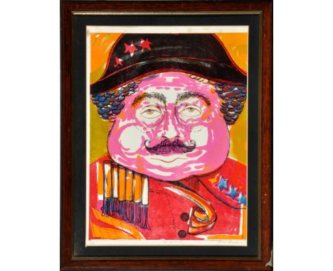 Jack Leiman
"THE GENERAL"
signed and inscribed in pencil
colour lithograph, numbered 3 from an edition limited to 5 impressio