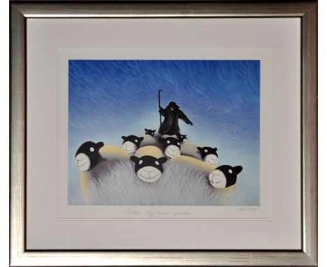 Mackenzie Thorpe
"BLUE SKY OVER WINTER"
signed, inscribed and numbered 49/850
giclee print, with certificate of authenticity
