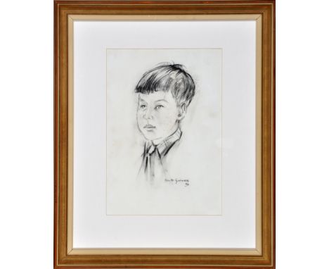 Tom McGuinness
"SHAUN", PORTRAIT OF THE ARTIST'S SON
signed and dated '62
charcoal and chalk
40 x 28cms; 15 3/4 x 11in.
See i