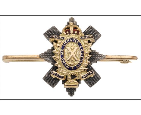 Regimental interest: A sweetheart brooch for The Black Watch (Royal Highlanders) by Charles Packer & Co., the bicoloured broo