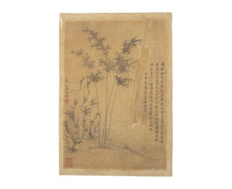 CHINESE SCHOOL, APOCRYPHAL SIGNATURE OF WU SICHENG 吴斯澄 (CHINA, ACTIVE QING DYNASTY)Bamboo, in the manner of Zhu Cheng 諸昇 (161