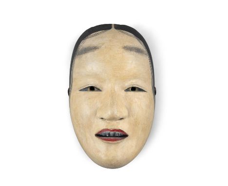 A IMPORTANT NOH THEATER MASK OF FUKAIJapan, Edo periodA lacquered wooden mask, the inner part shows a deep dark patina with a