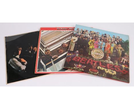 2 x The Beatles &amp; 1 x Rolling Stones LPs - Sgt Peppers Lonely Hearts Club Band with insert (XEX 637-1/ 638 -1). 1962 - 19