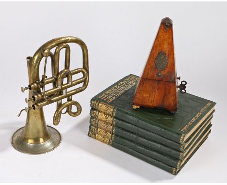 Maelzel metronome, together with a cornet and a series of books The Musical Educator, (7)