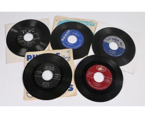 5 x Doo Wop / RnB / Rockabilly 7" singles. Billy Emerson - Holy Mackerel Baby (Chess 1728). Larry Liggett - My Wild Irish Ros