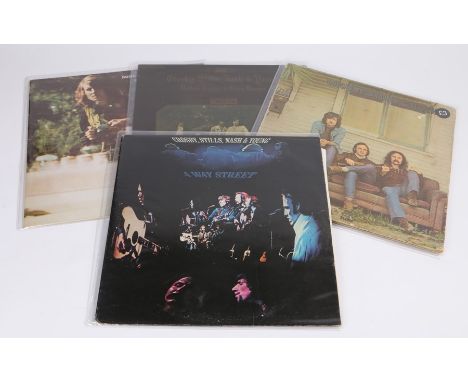 4 x Crosby, Stills, Nash &amp; Young LPs - Deja Vu, Spain (HATS 421-45). Crosby, Stills &amp; Nash, (Atlantic Red / Plum 5881