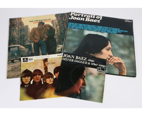 2 x 1960s  Folk/Pop LPs / EPs. Bob Dylan - Freewheelin' (CBS, BPG 62193). Joan Baez - Portrait Of (Fontana TFL.6077). Plus Jo