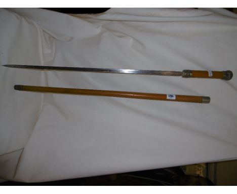 SILVER MOUNTED SWORD STICK