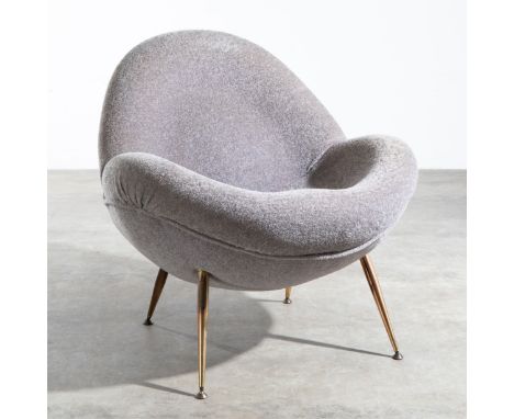 Fritz Neth, Formpolster SesselFritz NethNeth SitzformbauDesign 1950sFormpolster Sessel. Entwurf 1950er Jahre. Sitzschale mit 