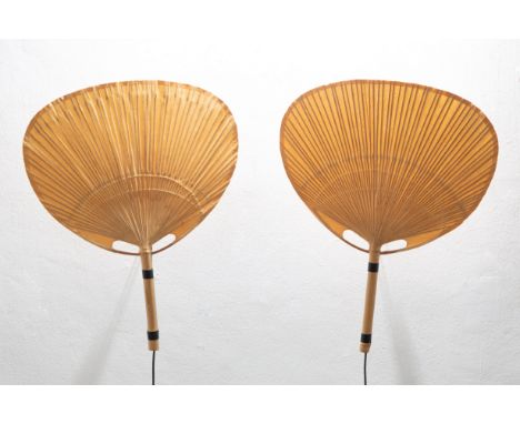 Ingo Maurer, Design M, 2 Wandleuchten Modell UchiwaIngo MaurerDesign MDesign 1970s2 Wandleuchten Modell Uchiwa. Entwurf 1970e