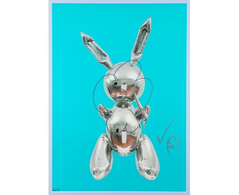 Jeff Koons*, Signiertes Poster Rabbit, 1993Jeff Koons, (*1955)1993Rabbit. 1986/1993. Farboffsetlithographie. Ausschnitt 66,5 