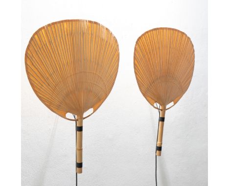 Ingo Maurer, Design M, 2 Wandleuchten Modell UchiwaIngo MaurerDesign MDesign 1970s2 Wandleuchten Modell Uchiwa. Entwurf 1970e