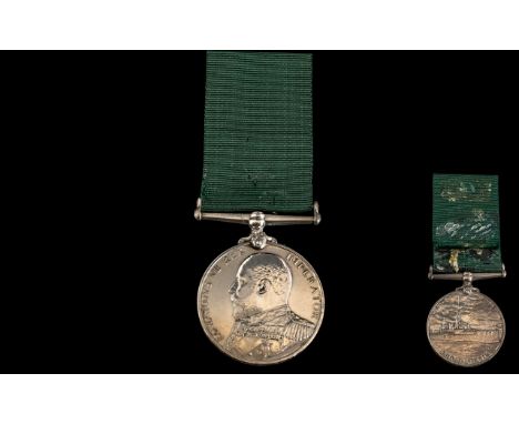 Royal Naval Reserve Long Service And Good Conduct Medal Edward VII Awarded To 79826 R NOBLE SEAN 1CL R.N.R.   