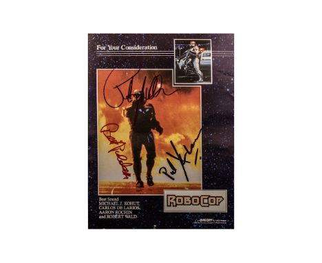 Robocop Rare Sci fi Autographed Signed Director &amp; Composer First Edition 1988 Promo Magazine Advert This is something ama