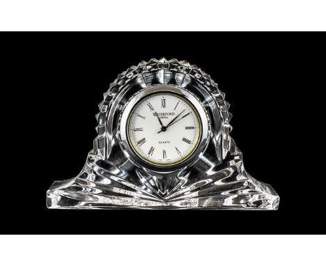 Waterford Crystal Bedside Clock.  Waterford crystal clock, etched to base.