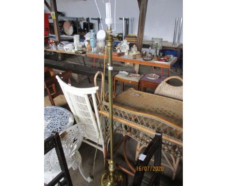 BRASS LAMP STANDARD, APPROX 144CM