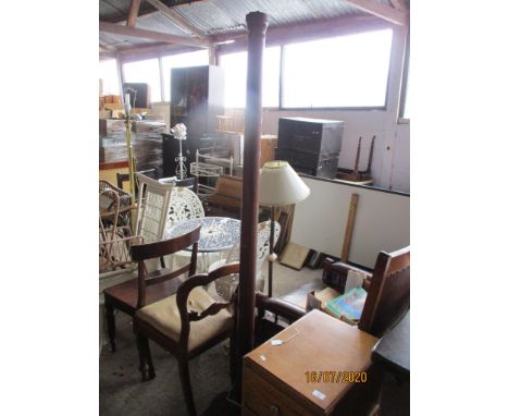 TURNED LAMP STANDARD, APPROX 6FT