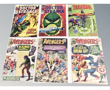 Marvel Comics : The Avengers issue 8 (First Appearance of Kang the Conqueror), 10 and 12 (12¢ covers), together with Doctor S