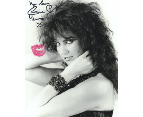 007 James Bond actress Caroline Munro signed and kissed sexy 8x10 photo! She has personally kissed this making it a wonderful