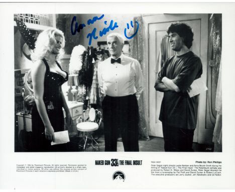 Anna Nicole Smith (1967-2007), a signed 'Naked Gun 33.3' promo photo from 1994. An American model, actress, and television pe