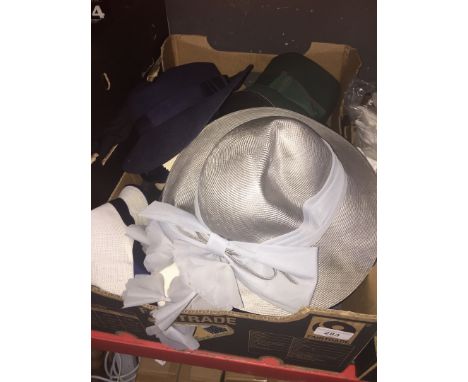 A box of vintage hats 