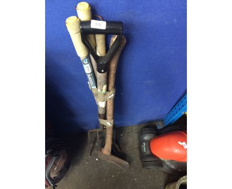 A bundle of garden tools 