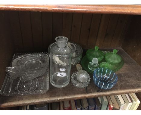 Shelf of glassware 