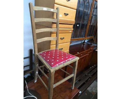 A ladder back chair 