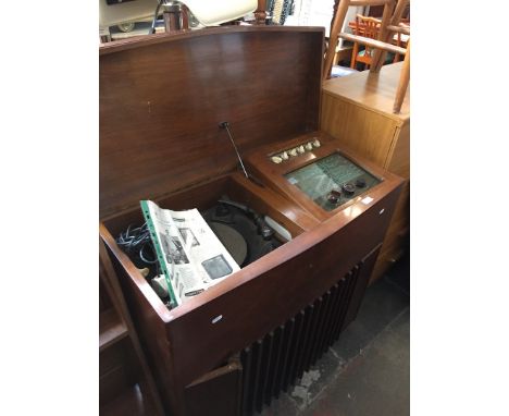 A Dynatron radiogram and console speaker cabinet 