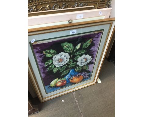 Cross stitch picture and a print 