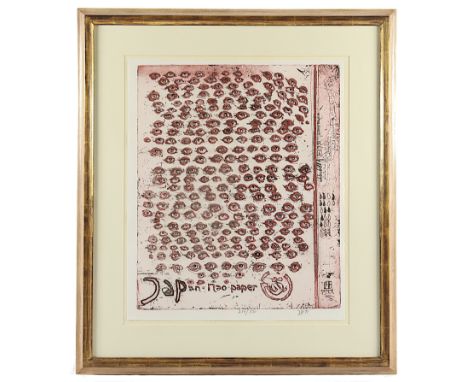 JANSSEN, Horst, "Augen", Original-Farbradierung, 59 x 49, nummeriert 254/330, handsigniert, 1985, R. 