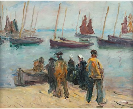 GOTH, Maurice (1873-1944), "Nach dem Fischfang", Öl/Lwd., 50,5 x 62, unten links signiert, R. 