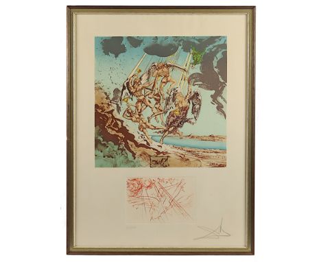 DALI, Salvador, "The Return of Ulysses (Angelic Choir dancing a Sardana)", Original-Kaltnadelradierung und Farblithographie, 