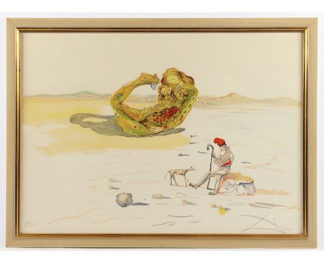 DALI, Salvador, "Zeitwiege" oder "Desert Jewel", Original-Farblithographie, 74 x 52,5, nummeriert LI/CXXV, signiert, 1975/76,