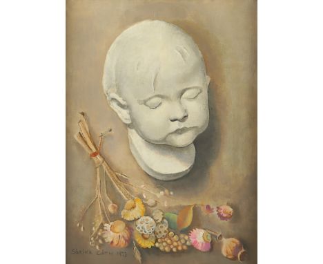 GOTH, Sárika (1900-1991), "Stillleben mit Kindermaske", Öl/Lwd., 41 x 31, unten links signiert und "1933" datiert, R. 