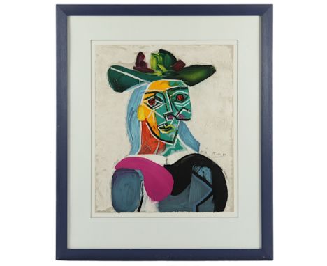 PICASSO, Pablo, "Portrait de femme", Original-Farblithografie, nach dem Gemälde von 1939, 61 x 48, bei Henri Deschamps, R. 