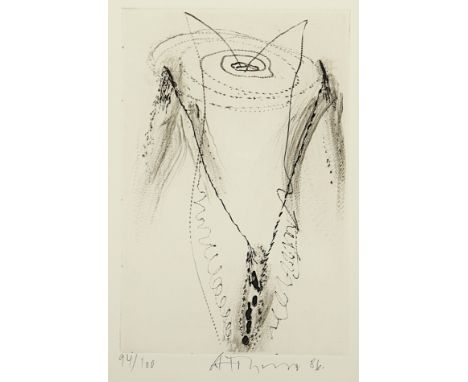 HOEHME, Gerhard, "o.T.", Original-Radierung, 18,5 x 12, nummeriert 94/100, handsigniert, R. 