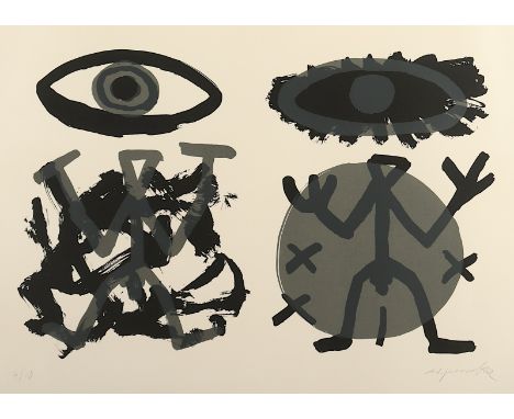 PENCK, A.R., "o.T.", Serigrafie, ca. 59 x 90, nummeriert 4/10, handsigniert, R. 