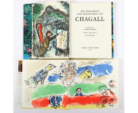 CHAGALL, Marc, acht Bücher: Werksverzeichnis: Lithograph V und VI (Deutsch 1986, Schutzumschlag und Schuber ohne Original-Gra