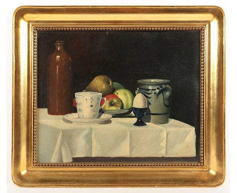 MALER UM 1900, "Stilleben", Öl/Malkarton, besch., 34 x 42, R. 