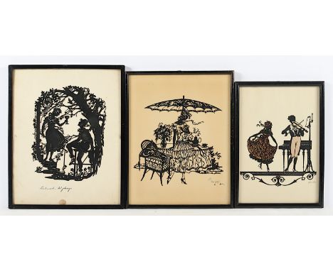 DREI SCHERENSCHNITTE, bis 31 x 25, teilw. signiert, DEUTSCH, um 1920, R. 