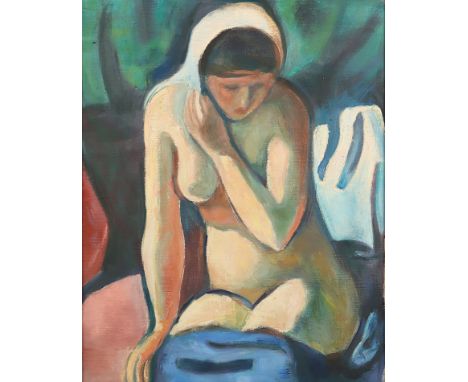 EWALD, Reinhold (1890-1974), Kopie nach August Macke, "Weiblicher Akt", Öl/Lwd., 75 x 61, verso bez., R. 