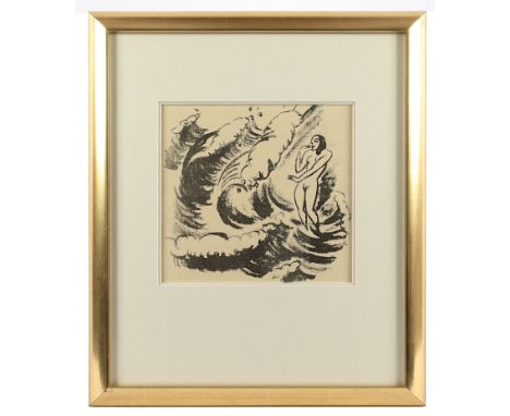 PECHSTEIN, Max, "Badende in den Wellen", Original-Lithografie, 24 x 25, 1917, R. 