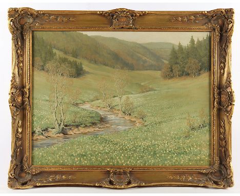 KÜPPERS, Otto (1888-1986), "Narzissenblüte in der Eifel", Öl/Lwd., 80 x 60, unten rechts signiert, verso Titelangabe, R. 