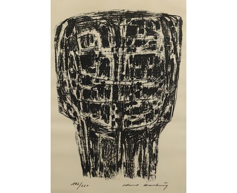 HARTUNG, Karl, "Kopf", Lithografie, 37 x 27, nummeriert 102/220, handsigniert, R. 