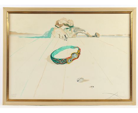 DALI, Salvador, "Essence of time", Original-Farblithographie, 74 x 52,5, nummeriert LXXIII/CXXV, signiert, 1975/76, vgl. WV M