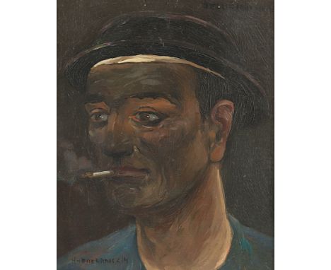 HEYENBROCK, Herman (1871-1948), "Portrait eines Arbeiters", Öl/Platte, 28 x 22, unten links signiert, R. 