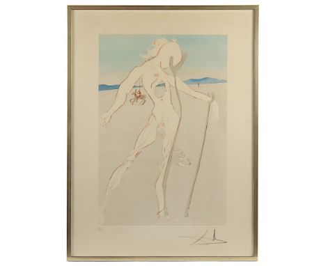 DALI, Salvador, "Hommage à la médecine (Vesalius)", Original-Radierung mit Pochoirkolorit, 1973, 59 x 40, nummeriert 60/175, 