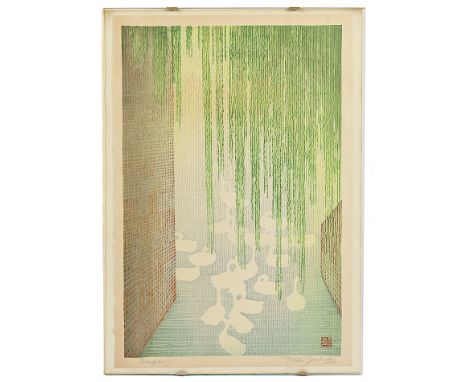 YOSHIDA, Toshi, "Enten", Farbholzschnitt, 37 x 25, handsigniert und datiert 1955, läs., R. 